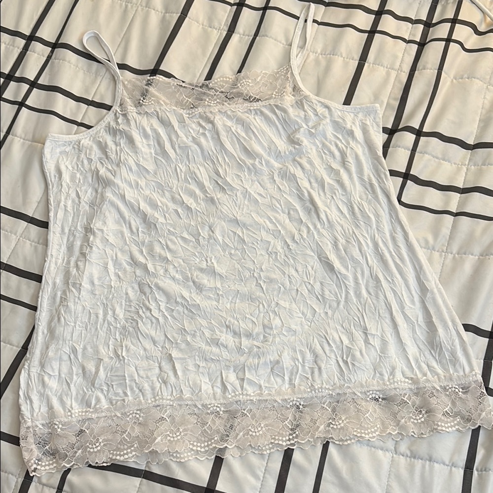 Maurices White Lace Camisole Top